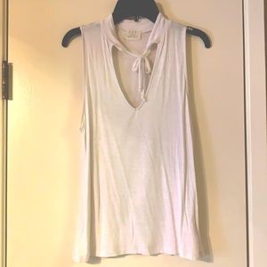 Sleeveless Tie Neck Blouse